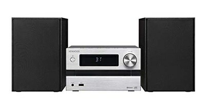 【中古】 JVCケンウッド KENWOOD M-EB50-S パウダーコンパクトHi-Fi取り合わせ Bluetooth相応う 25W+25W しろがね色