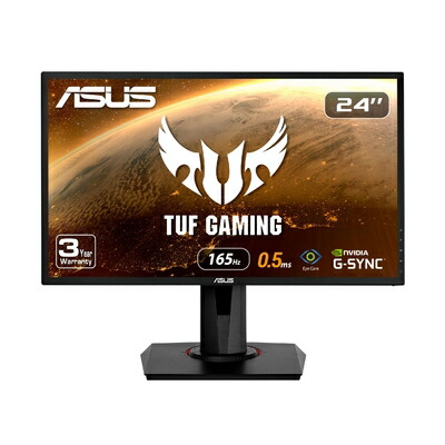 【中古】 Asus VG248QG 24” G-Sync Compatible Gaming Monitor 165サイクル Full 固定ディスク 1080P 0.5ms DP HDMI DVI Eye Care