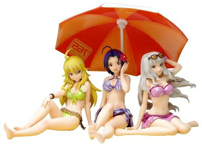 【中古】 THE IDOLM@STER 美希・あずさ・貴音 ビーチパラソル付DXセット (1/10スケール PVC塗装済み完成品)｜Haute Produit