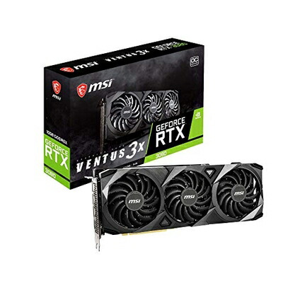 【中古】 MSI GeForce RTX 3080 VENTUS 3X 10G OC グラフィクスゲーム盤 VD7358