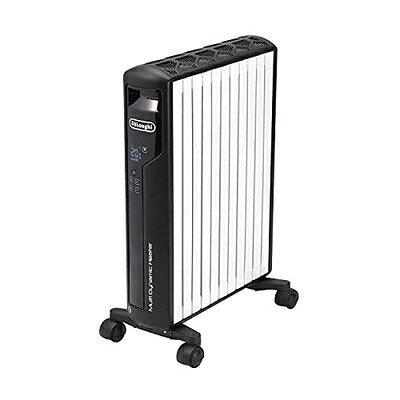 【中古】 De\u0027Longhi (デロンギ) マルチダイナミックヒーター Wi-Fiひな型 MDHAA15WIFI-BK 明かり暖房器 皆無風暖房装置 静音 適用業務取り締まり GPS連絡 かっこ良い金棒引き相応う [10-13畳] [ピュアホワイト×つや消し黒いこと] デロンギファミリー書きとどめるで5年