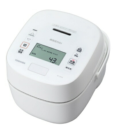 【中古】 東芝(TOSHIBA) 炊飯器 5.5合 真空圧力IH ジャー炊飯器 真空保温 白米40時間 鍛造かまど銅 釜 RC-10VSP(W) ホワイト