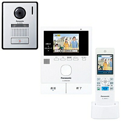 【中古】 パナソニック(Panasonic) 無線電話管する付テレビドアホン どこでも部屋の入り口電話機 ワット数吊りひも式 VL-SWD303KL