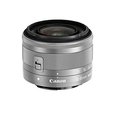 【中古】 Canon 標準ズームレンズ EF-M15-45mm F3.5-6.3IS STM(シルバー) ミラーレス一眼対応 EF-M15-45ISSTMSL