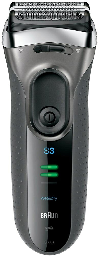 【中古】 ブラウン メンズ電気シェーバー シリーズ3 3080s-S 3枚刃 水洗い/お風呂剃り可 シルバー