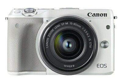 【中古】 Canon ミラーレス一眼カメラ EOS M3 レンズキット(ホワイト) EF-M15-45mm F3.5-6.3 IS STM 付属 EOSM3WH-1545ISSTMLK
