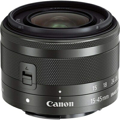【中古】 Canon 標準ズームレンズ EF-M15-45mm F3.5-6.3IS STM(グラファイト) ミラーレス一眼対応 EF-M15-45ISSTM