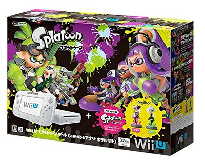 【中古】 Wii U スプラトゥーン セット (amiibo アオリ・ホタル欠品)