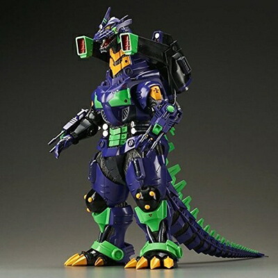 【中古】 バンダイ ゴジラ対エヴァンゲリオン 東宝30ｃｍ続きもの 3式機龍（2002版）重備える型 エヴァ初号機想い浮かべる色つや