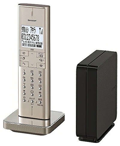 【中古】 読みやすい 電話 コードレス 小にくらしい電話撥ねつける役立つこと ゴールド系 JD-XF1CL-N