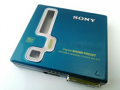 【中古】 MZ-E77 青味 SONY 携帯型MD電気蓄音機