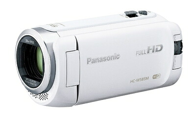 【中古】 パナソニック HDビデオカメラ W585M 64GB ワイプ撮り 高倍率90倍ズーム ホワイト HC-W585M-W