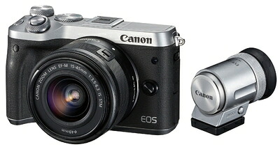 【中古】 Canon ミラーレス一眼カメラ EOS M6 レンズEVFキット(シルバー) EF-M15-45mm F3.5-6.3 IS STM 付属 EOSM6SL-1545ISEVFK|Haute Produit