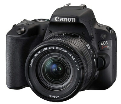 【中古】 Canon デジタル一眼二眼レフ写真機 EOS Kiss X9 黒いこと 水晶体一揃いの道具 EF-S18-55 F4 STM嘱する KISSX9BK-1855F4ISSTMLK
