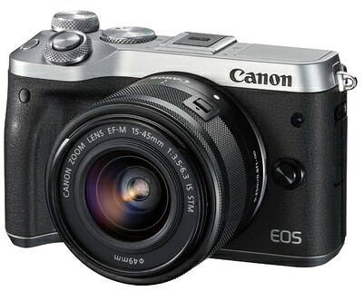 【中古】 Canon ミラーレス一眼カメラ EOS M6 レンズキット(シルバー) EF-M15-45mm F3.5-6.3 IS STM 付属 EOSM6SL-1545ISSTMLK