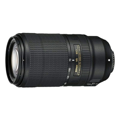 【中古】 Nikon AF-P NIKKOR 70-300mm f/4.5-5.6E ED VR 固定ズームデジタル一眼レフカメラレンズ ブラック