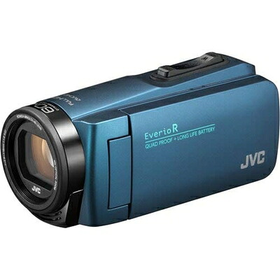 【中古】 JVCケンウッド JVCKENWOOD ビデオカメラ Everio R 防水 防塵 32GB内蔵メモリー ネイビーブルー GZ-R480-A