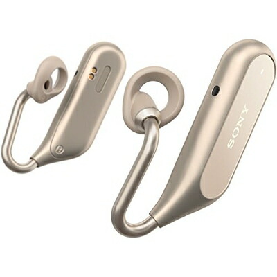 【中古】 ソニー 完全ワイヤレスイヤホン Xperia Ear Duo XEA20JP : オープンイヤー ボイスアシスタント機能 クアッドビームフォーミングマイク搭載 2018年モデル ゴールド XEA20JP N