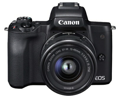 【中古】 Canon ミラーレス一眼カメラ EOS Kiss M 標準ズームキット ブラック EOSKISSMBK-1545ISSTMLK