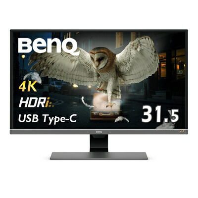 【中古】 BenQ EW3270U 4K エンターテインメントモニター (31.5インチ/4K/HDR/VA/DCI-P3 95%/USB Type-C/HDMIx2/DP1.2/スピーカー/輝度自動調整機能(B.I.)搭載)