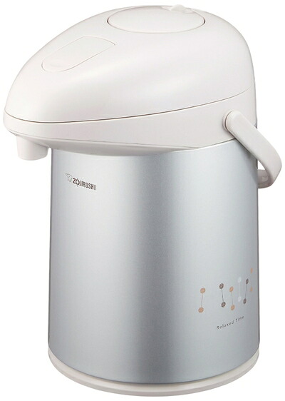 【中古】（新古品・未使用品） 象印マホービン(ZOJIRUSHI) ガラス魔法瓶 エアー ポット 卓上 保温 2.2L メタリックグレー AB-RB22-HM
