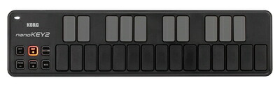 【中古】（新古品・未使用品） KORG(コルグ) MIDIキーボード nanoKEY2 DTM/25鍵盤/コンパクト/コントローラー/USB/バスパワー/ソフトウェアライセンス込み ブラック NANOKEY2-BK