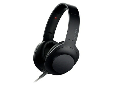 【中古】(新古品・未使用品) ソニー ヘッドホン h.ear on MDR-100A : ハイレゾ対応 密閉型 折りたたみ式 ケーブル着脱式/バランス接続対応 リモコン・マイク付き チャコールブラック MDR-100A B|Haute Produit