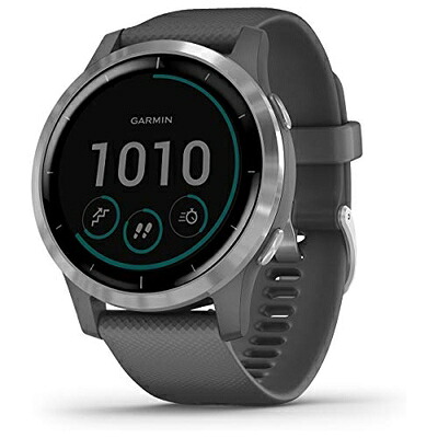 【中古】（新古品・未使用品） GARMIN vivoactive 4 Shadow Gray/Silver 010-02174-07