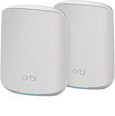 【中古】（新古品・未使用品） [メーカー生産終了品] NETGEAR Orbi メッシュWiFi6 Micro AX1800 2台セット 無線lan ipv6対応 ルーター 11ax 【ipv6対応 (DS-Lite/v6プラス)】 3年 カバー範囲200? RBK352