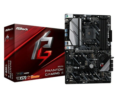 【中古】（新古品・未当て嵌める品） ASRock お母さんゲーム盤 X570 Phantom Gaming 4 AMD Ryzen 5000 続きもの 中央処理装置 ( Soket AM4 ) 相応う X570 ATX 【国内品】