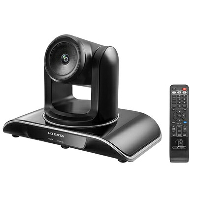 【中古】（新古品・未使用品） アイ・オー・データ USBカメラ パン・チルト対応 USB接続 FullHD 広角レンズ リモコン操作 Web会議 日本メーカー USB-PTC1