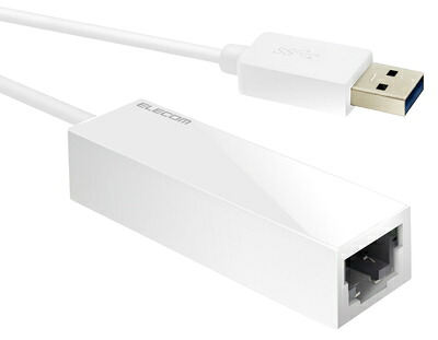 【中古】（新古品・未使用品） エレコム 有線LANアダプター Nintendo Switch 動作確認済 USB-A USB3.0 ギガビット対応 ホワイト EDC-GUA3-W