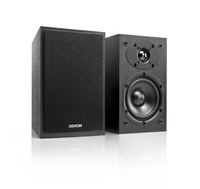 【中古】（新古品・未使用品） デノン Denon SC-M41 2.5cmソフトドームツイーター 12cmウーファー 高剛性キャビネット バナナプラグ対応 大型スクリュー式スピーカー端子 ブラック SC-M41BKEM
