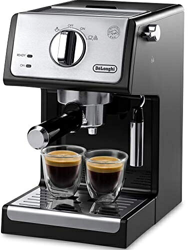 【中古】（新古品・未使用品） De'Longhi (デロンギ) エスプレッソメーカー ECP3220J-BK カプチーノ ラテアート エスプレッソマシン ロングカップ対応(12cmまで) 簡単メンテナンス [インテンスブラック] デロンギファミリー登録で3年｜Haute Produit