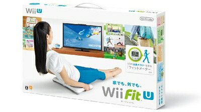 【中古】（新古品・未使用品） Wii Fit U バランスWiiボード (シロ) + フィットメーター (ミドリ) セット