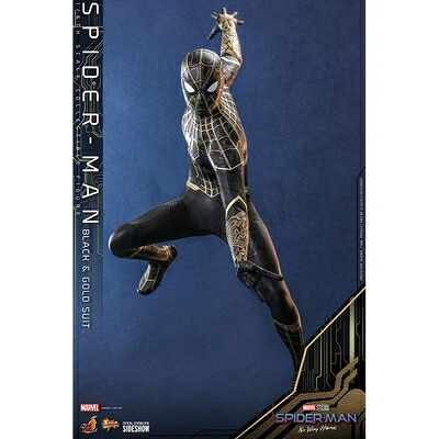 【中古】（新古品・未使用品） ムービー・マスターピース スパイダーマン:ノー・ウェイ・ホーム スパイダーマン ブラック&ゴールドスーツ版 1/6スケールフィギュア