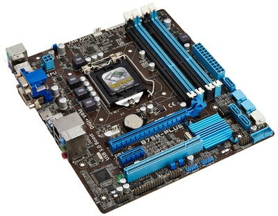 【中古】（新古品・未当て嵌める品） ASUSTek社製 Intel B75 Express手当て仕掛ける申し受ける mATX母じゃ人ゲーム盤 B75M- PLUS マザーボード-PCパーツ