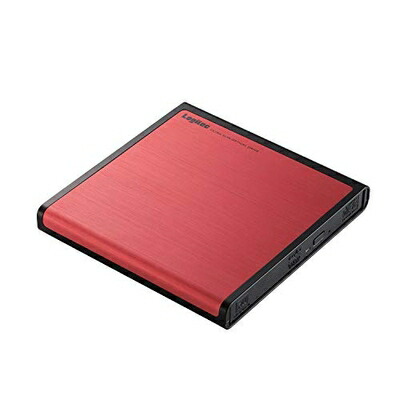 【中古】（新古品・未使用品） ロジテック DVDドライブ/USB2.0/レッド LDR-PMJ8U2LRD