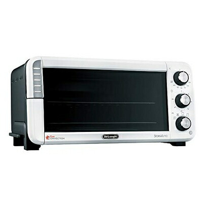 【中古】（新古品・未使用品） DeLonghi(デロンギ) De'Longhiコンベクションオーブン スフォルナトゥット EO12562J-WN 焼きムラなし 時短予熱 シンプル操作 トースト4枚分 調理機能5種類 ピザストーン付属 安全設計 [ホワイト×ブラック] ファミリー登録で3年