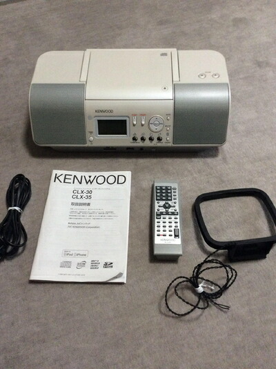 【中古】（新古品・未使用品） ケンウッド CLX-30 CDプレーヤー/パーソナルオーディオシステム CD/SD/USB ホワイト CLX-30-W