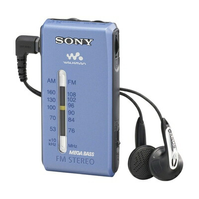 【中古】（新古品・未当て嵌める品） SONY FMステレオ/AMポケッタブルラジオ 青色 SRF-S86/L