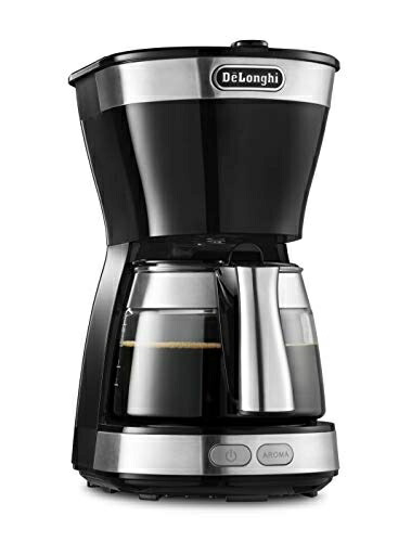 【中古】（新古品・未使用品） DeLonghi(デロンギ) De'Longhiドリップコーヒーメーカー アクティブ ICM12011J-BK レギュラーコーヒー 5杯用 ペーパーレスフィルター [インテンスブラック] ファミリー登録で3年