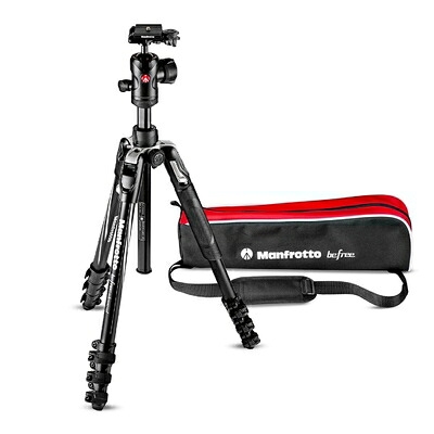 【中古】(新古品・未使用品) ヴァイテックイメージング Manfrotto 三脚 Befreeアドバンス アルミ 4段 自由雲台 レバーロック式L三脚キット ブラック MKBFRLA4BK-BH|Haute Produit