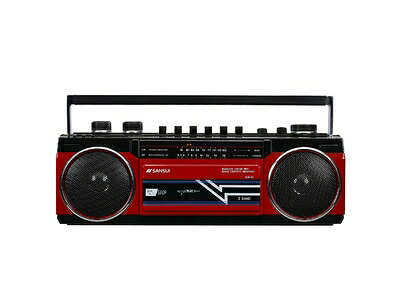 【中古】（新古品・未使用品） SANSUI Bluetooth搭載ラジカセ【USB/SDカードMP3再生対応】 SCR-B2【RD】
