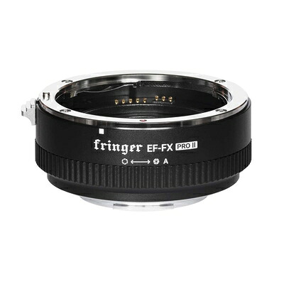 【中古】（新古品・未当て嵌める品） Fringer (フリンガー) FR-FX2 スマートマウントアダプター (加農砲EFマウント水晶体 → 富士フイルムXマウント取り替えっこ） 陰電子接触点付き添い人、絞り輪っか付き添い人 (PRO II 変わり種)