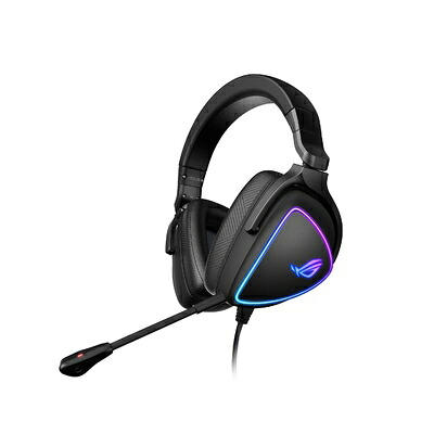 【中古】（新古品・未使用品） ASUS ゲーミングヘッドセット ROG DELTA S AIノイズキャンセリングマイク ハイレゾESS9281 MQAレンダリング技術 USB-C PS5/PS4/PC/Switch/スマートフォン 有線 軽量設計 国内正規品