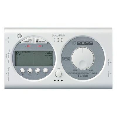 【中古】（新古品・未使用品） BOSS TU-88-WH メトロノーム/チューナー