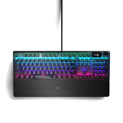 【中古】（新古品・未当て嵌める品） SteelSeries ゲーミングキーボード 有線 ハイブリッドメカニカルスイッチ 日本語取り合わせ 有機EL見せびらかす積み上げる Apex 5 64537