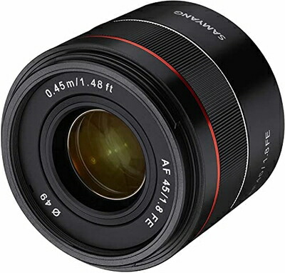 【中古】（新古品・未使用品） SAMYANG 単焦点標準レンズ AF 45mm F1.8 FE ソニーαE用 フルサイズ対応 ブラック 885922