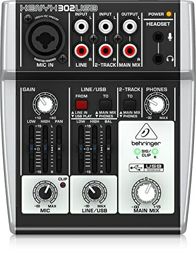 【中古】（新古品・未使用品） Behringer ベリンガー USBオーディオインターフェース搭載DAW対応ミキサー 302USB XENYX